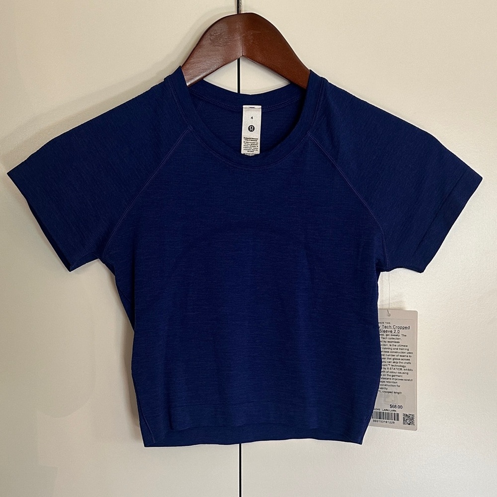 Swiftly Tech Cropped Short Sleeve 2.0 - Larkspur